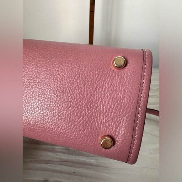 Pink Dempsey Tote Bag 22” in Signature Jacuard with Stripe and Coach Patch - Picture 8 of 14